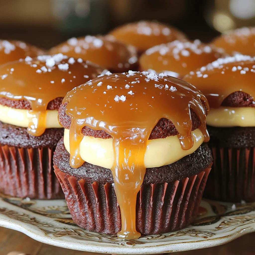 Caramel Cupcakes with Vanilla Cream Center Delight