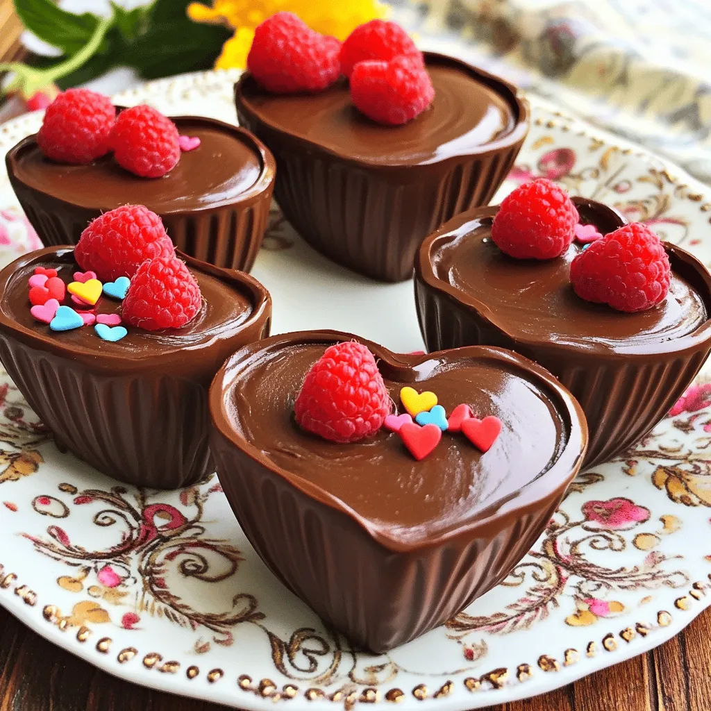 Chocolate Mousse Cup Hearts Delightful Easy Treat