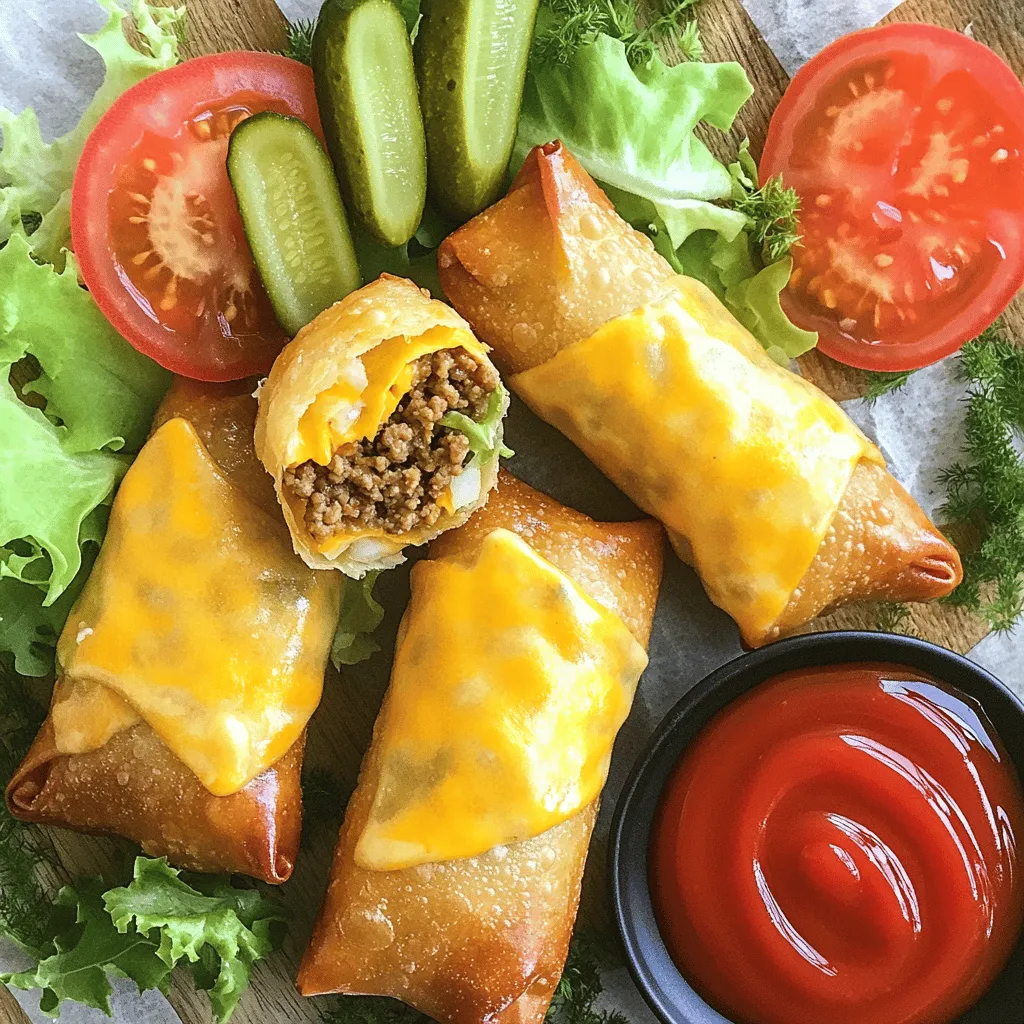 Cheeseburger Egg Rolls Crispy and Flavorful Snack