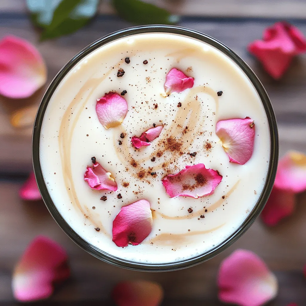 To create a delightful Vanilla Rose Tea Latte, you need simple yet special ingredients. Here’s what you’ll need: