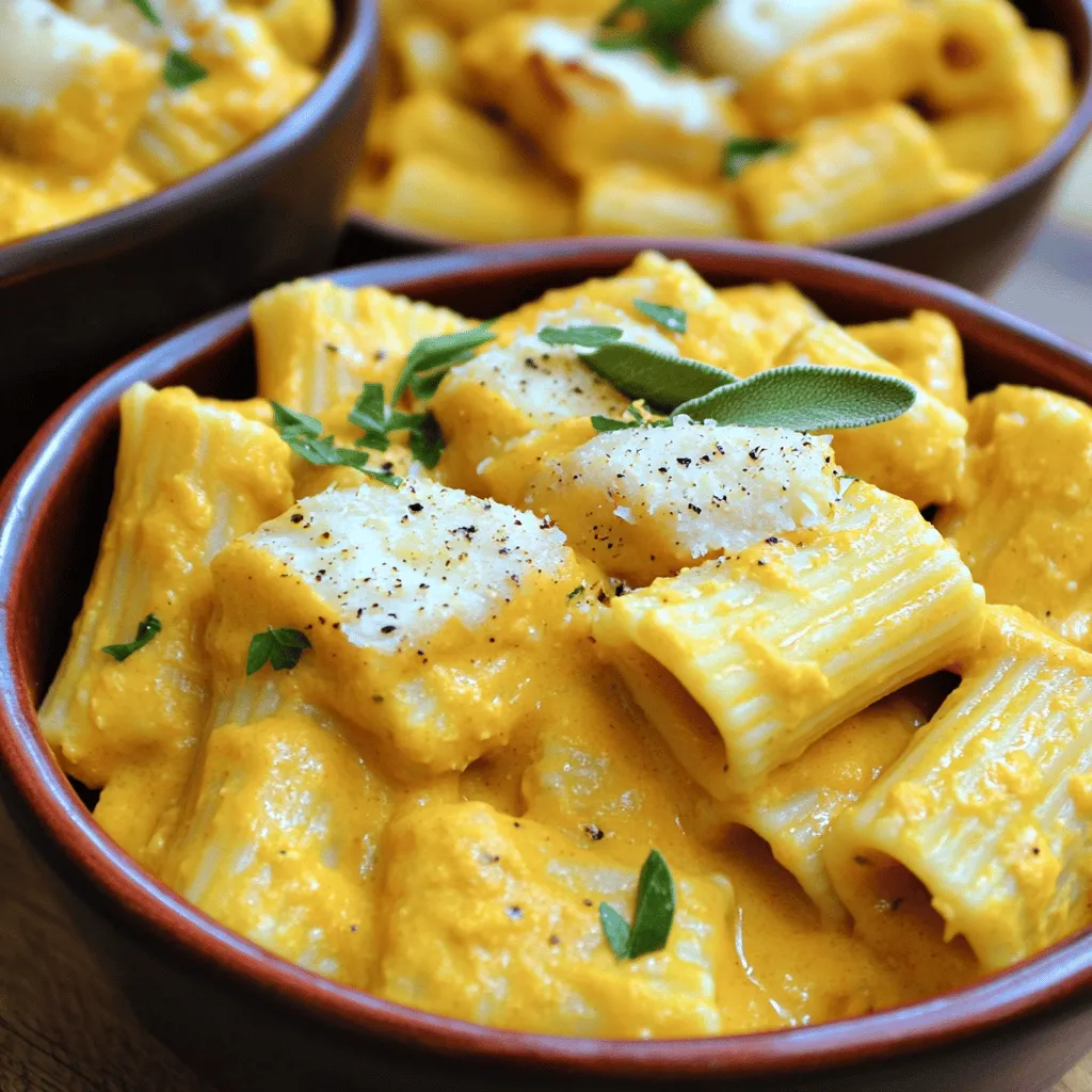 Pumpkin and Gruyere Rigatoni Tasty and Simple Dish