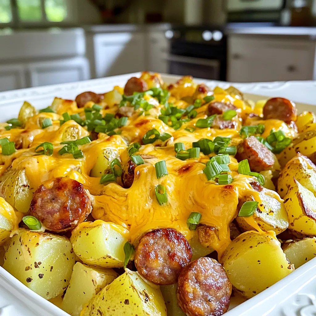 Cheesy Ranch Potatoes with Smoked Sausage Delight