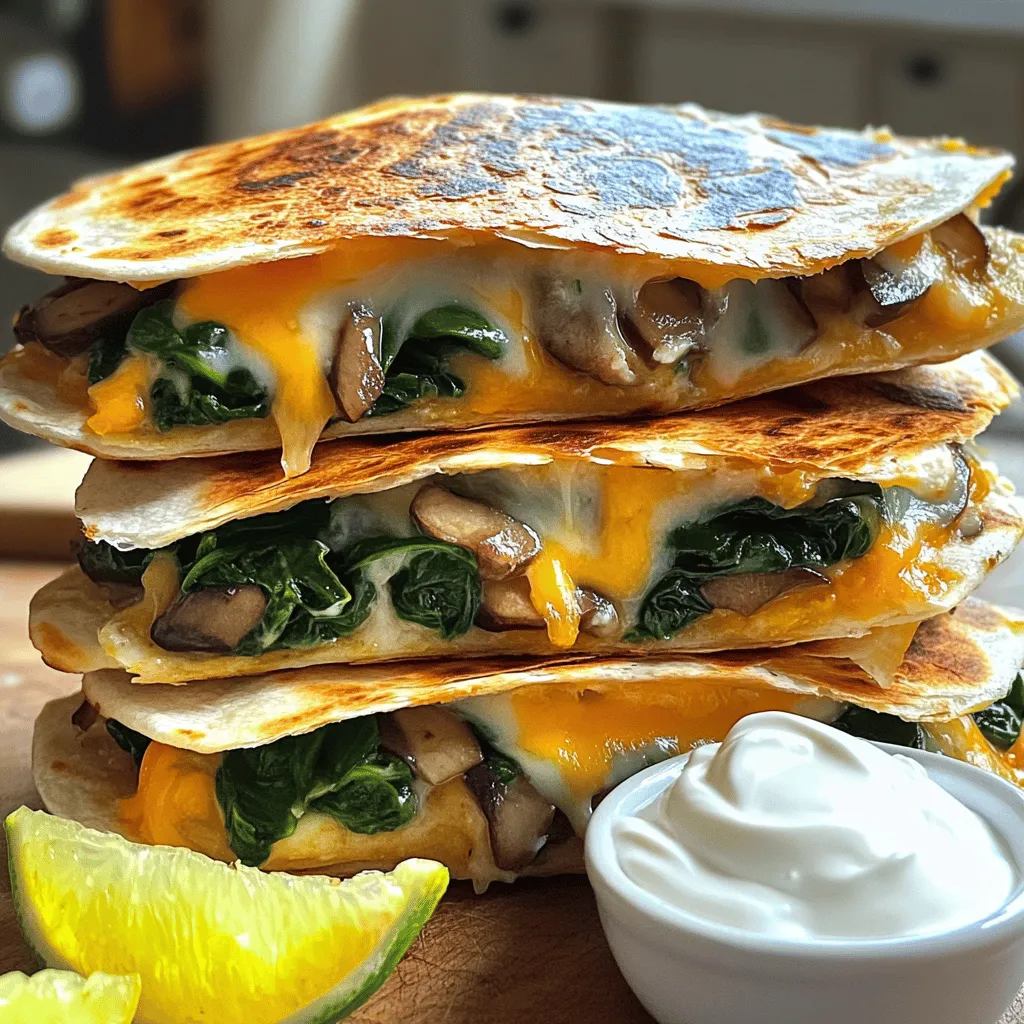 Mushroom and Spinach Quesadillas Flavorful Comfort Dish