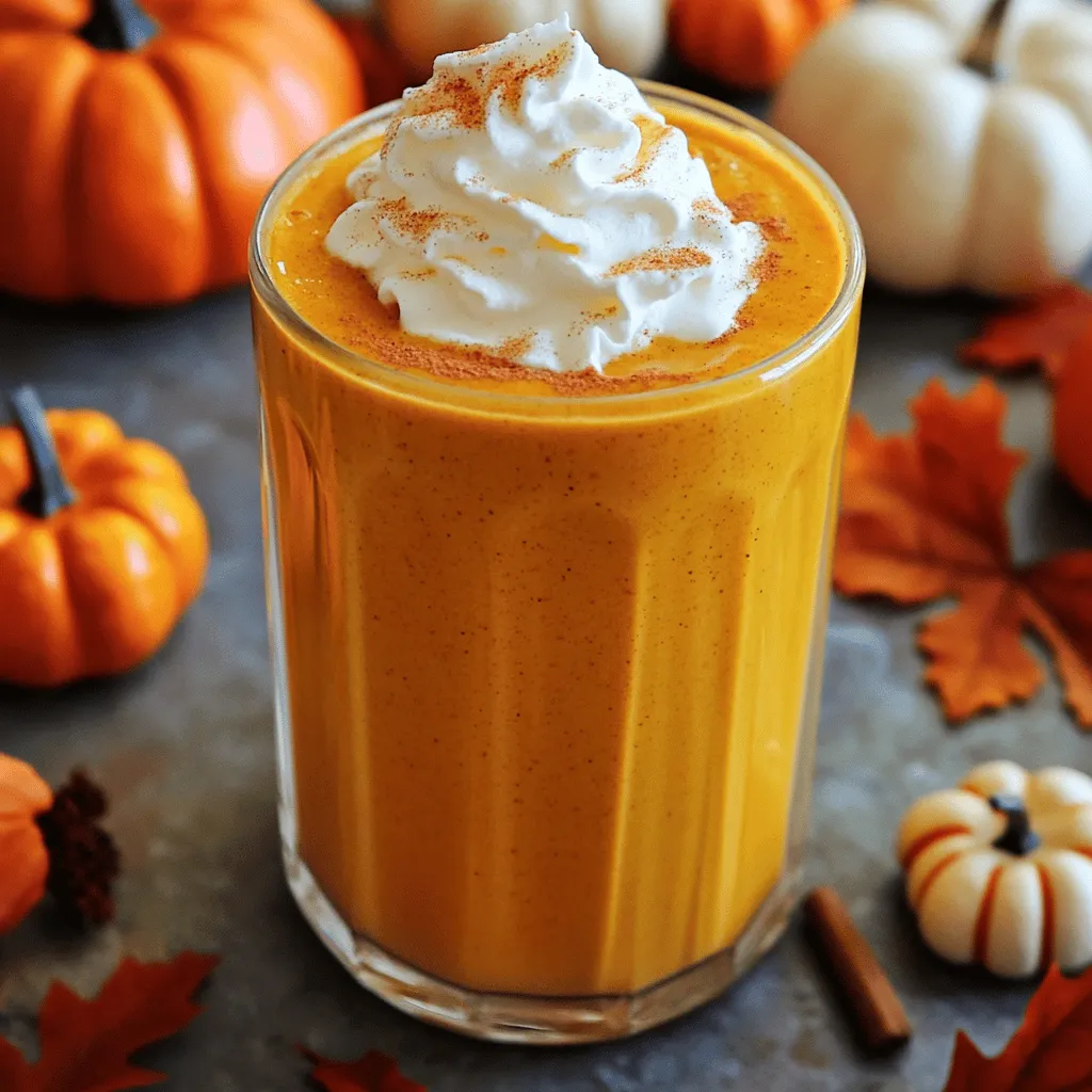 Pumpkin Spice Latte Protein Smoothie Energizing Treat