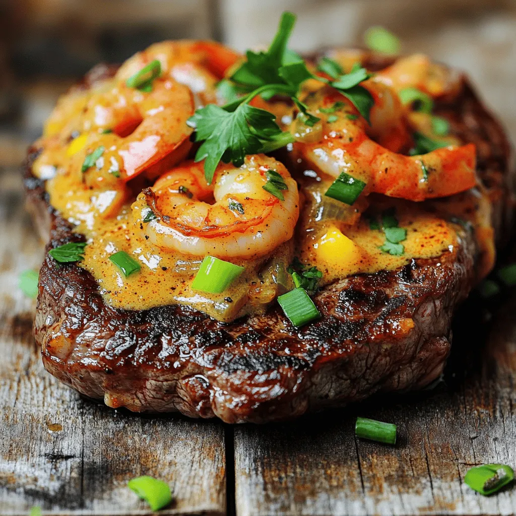 For a great steak with creamy Cajun shrimp sauce, you need simple yet high-quality ingredients. Here’s what you need for this dish: