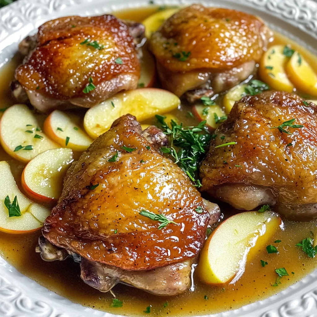 Apple Cider Braised Chicken Thighs Flavorful Delight