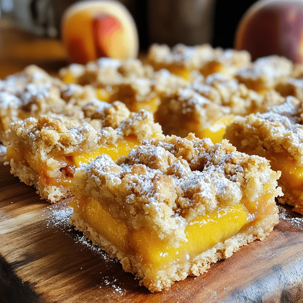 Peach Crumble Bars Tasty and Simple Dessert Delight