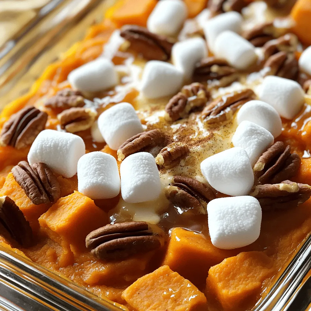 To make a great sweet potato casserole with marshmallows, you must gather key ingredients. These help create a creamy and sweet dish that everyone loves.