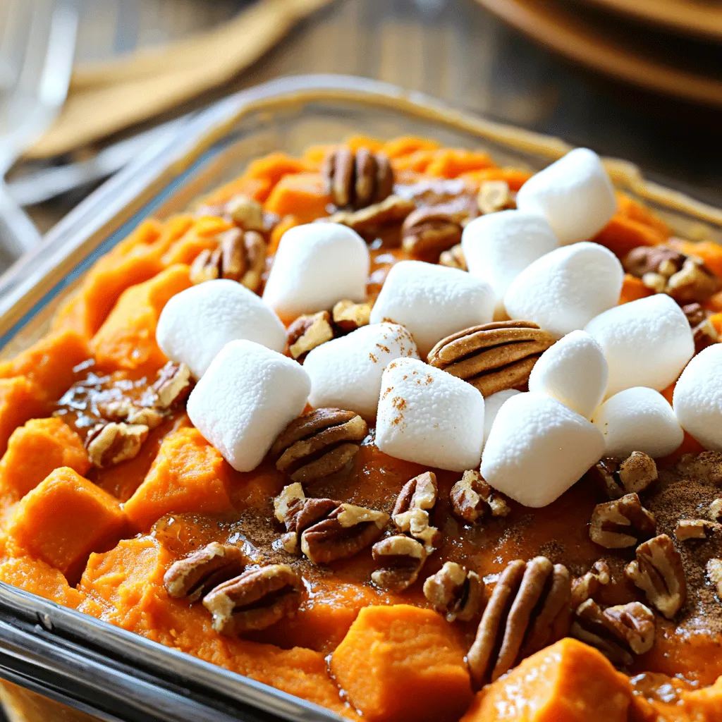 Sweet Potato Casserole with Marshmallows Delightful Treat