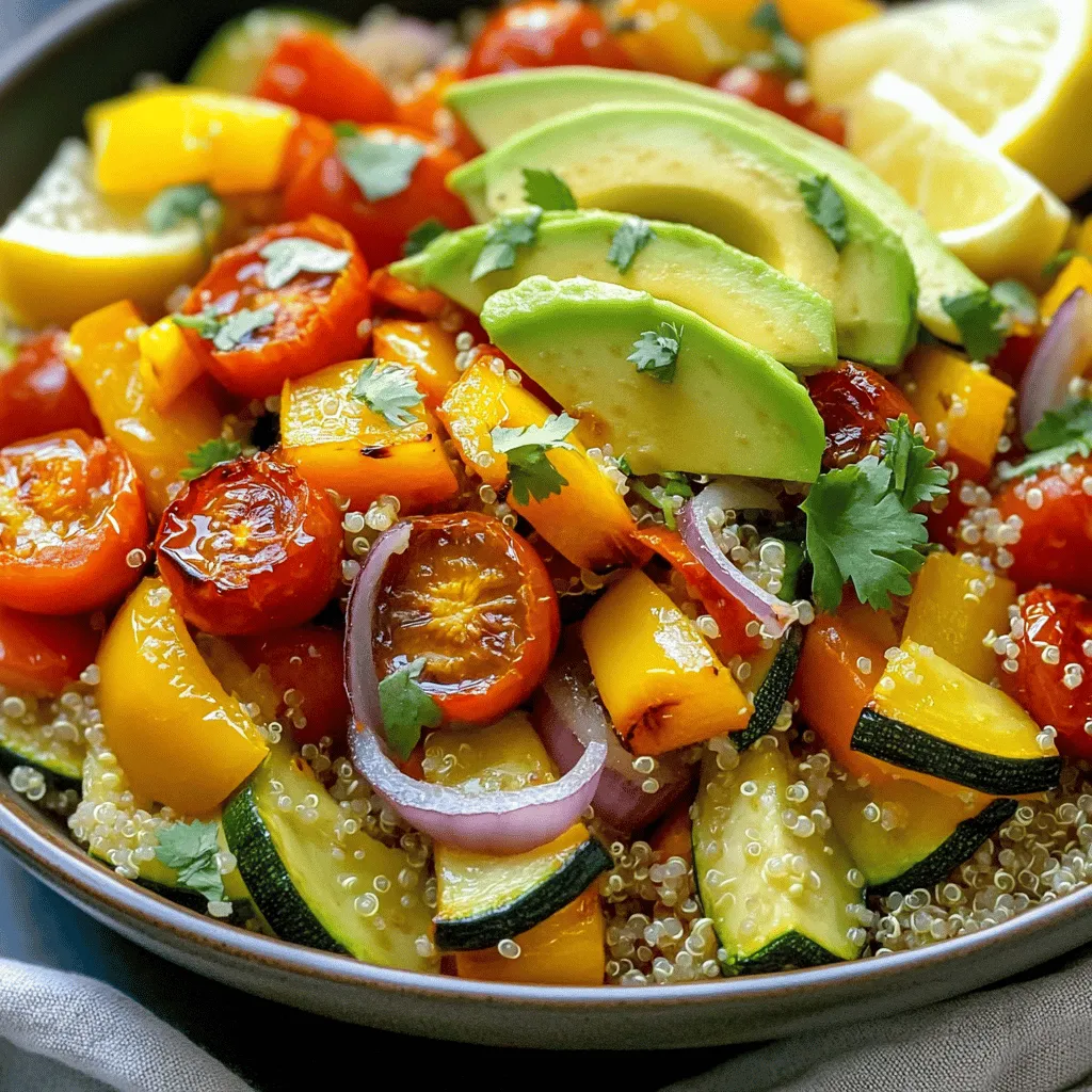 Roasted Vegetable Quinoa Bowl Healthy Easy Recipe