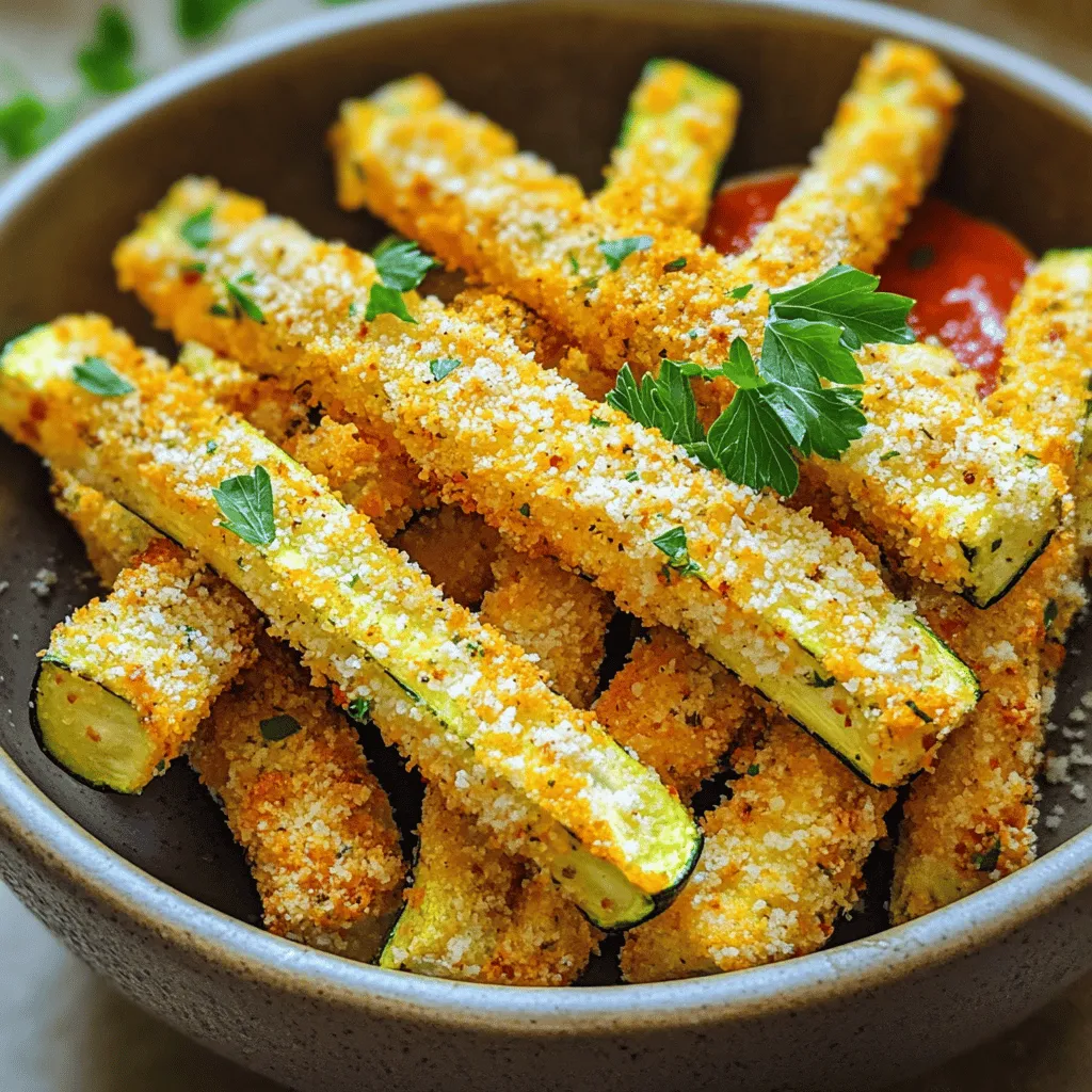 Air Fryer Garlic Parmesan Zucchini Fries Crunchy Treat