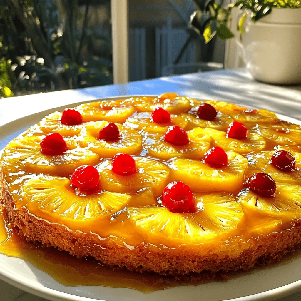 To create a tasty pineapple upside-down cake, you need simple ingredients. Here’s a list: