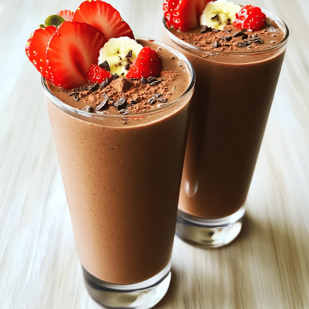 Mocha Strawberry Smoothie Tasty and Healthy Treat