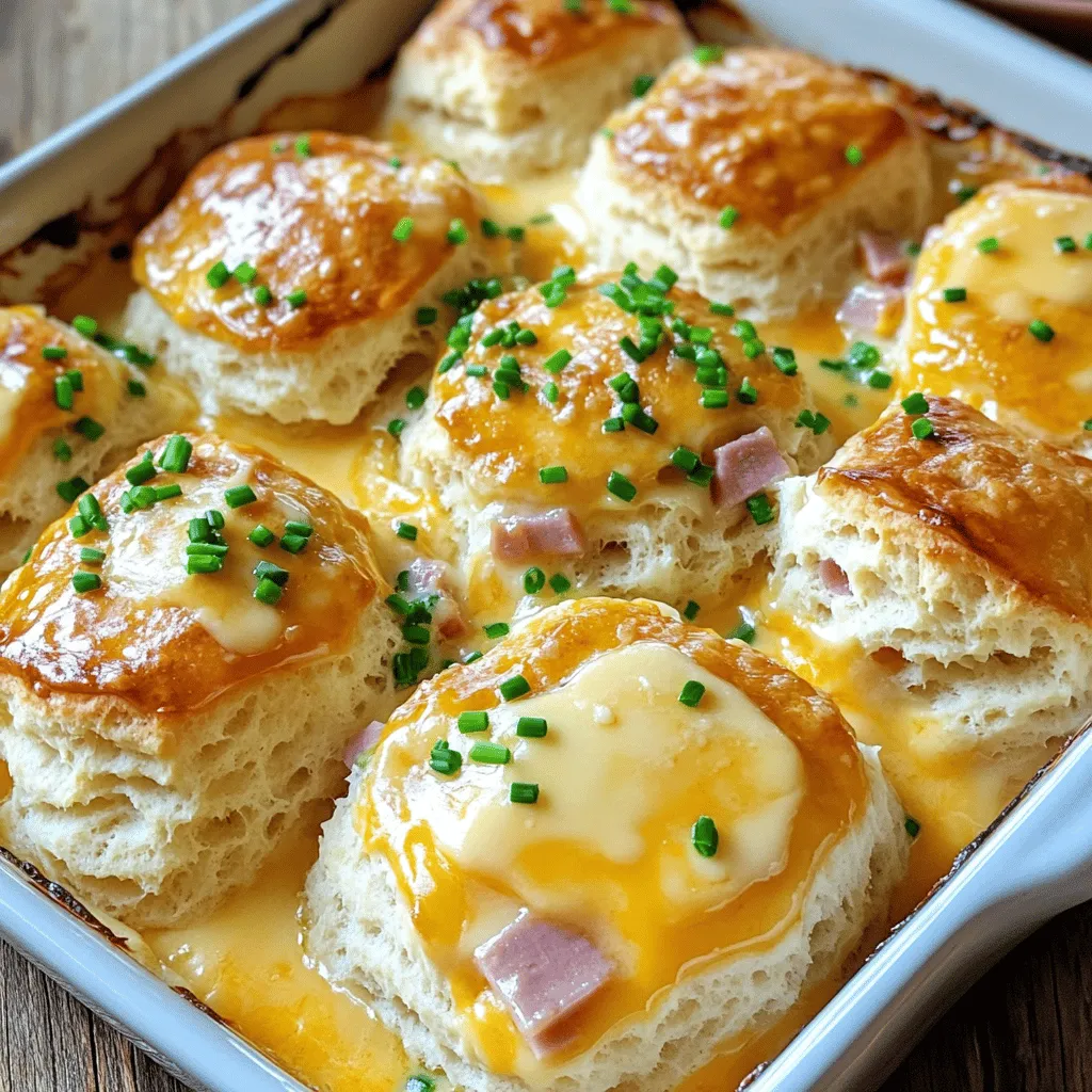 Ham and Cheese Butter Swim Biscuits Classic Comfort Dish