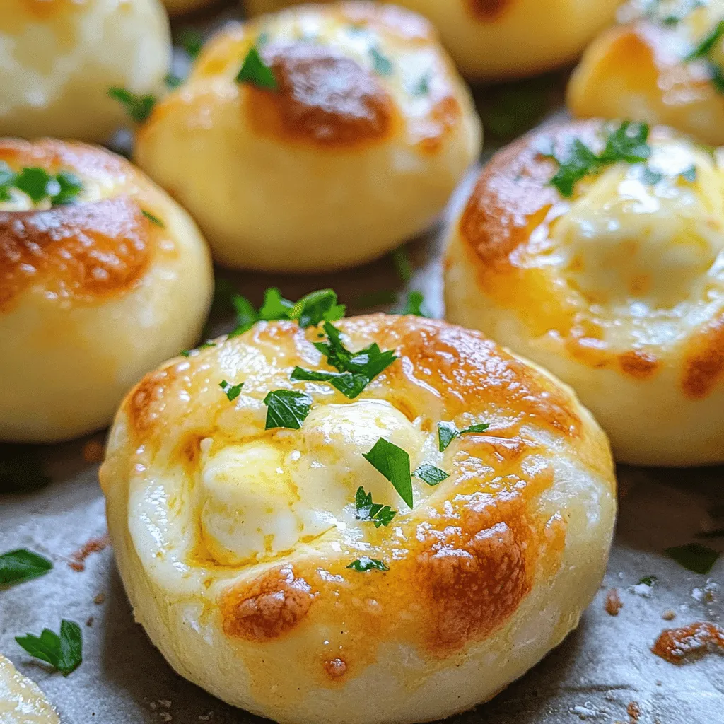 To make buttery garlic cheese bombs, you need simple ingredients. The base of the recipe is refrigerated biscuit dough. One can (16 oz) gives you soft and fluffy bites.