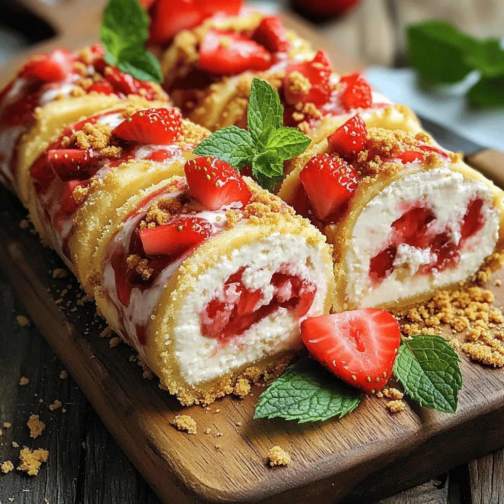Easy Strawberry Cheesecake Rolls Recipe No-Bake Delight