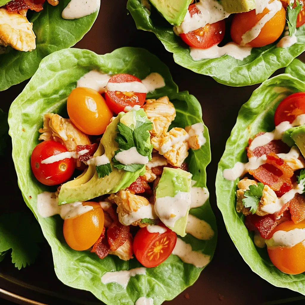 Savory Chicken Club Lettuce Wraps Quick and Easy Recipe