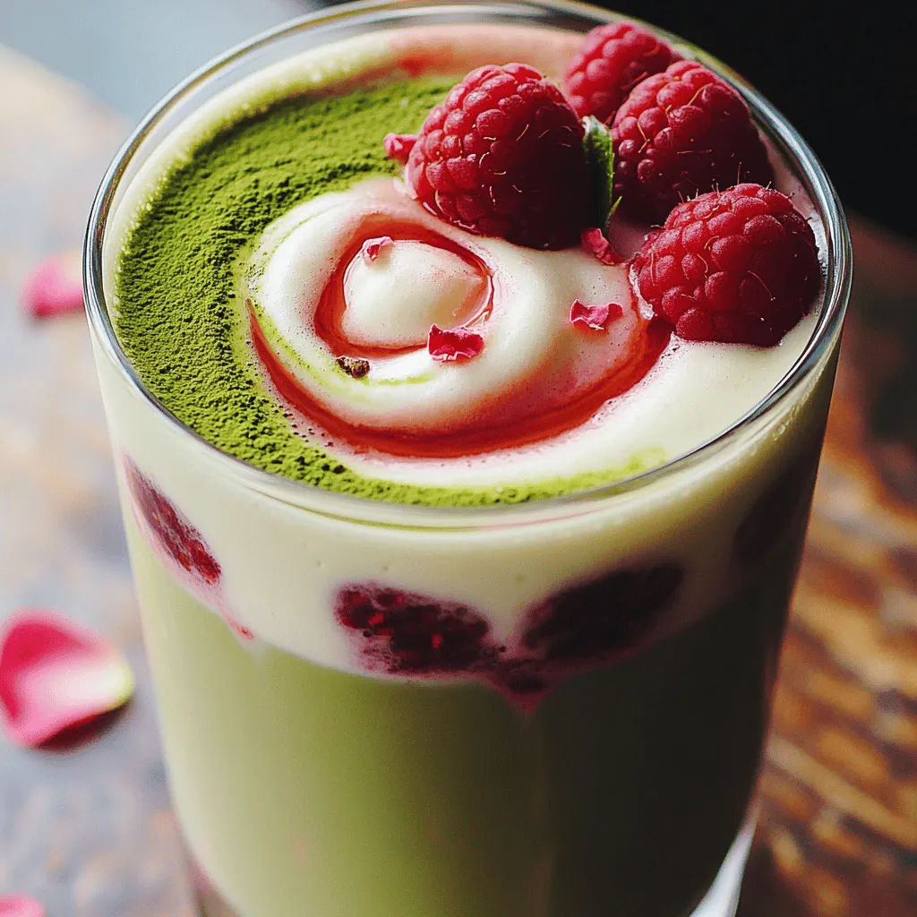 Raspberry Rose Matcha Latte Delightful and Creamy Drink