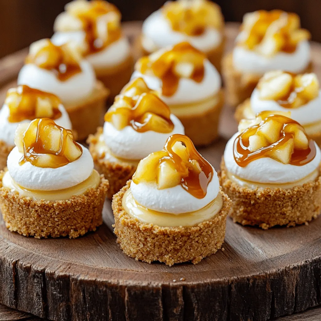 To make Mini Caramel Apple Cheesecake Bites, you need a mix of sweet and creamy ingredients. Here’s the list: