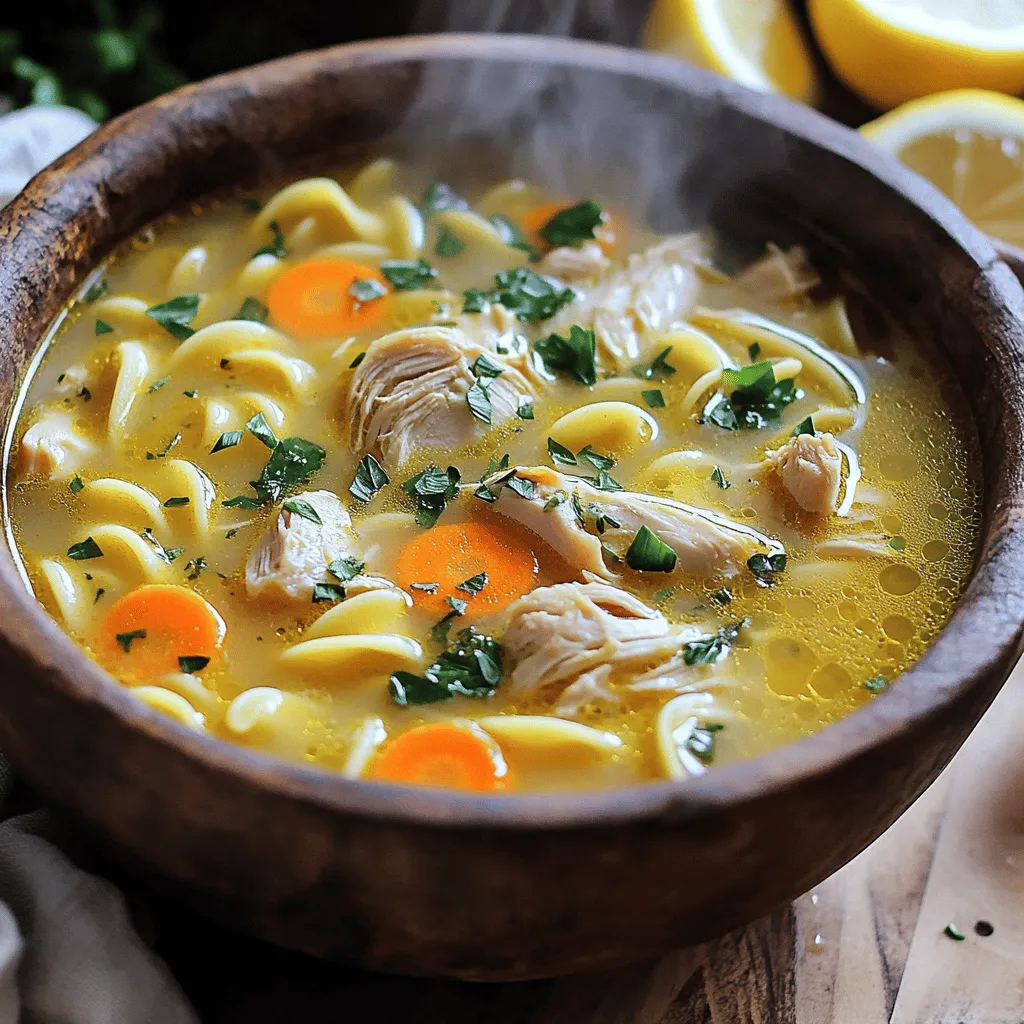 The chicken noodle soup recipe shines with simple, fresh ingredients. The key components create a warm, rich flavor.