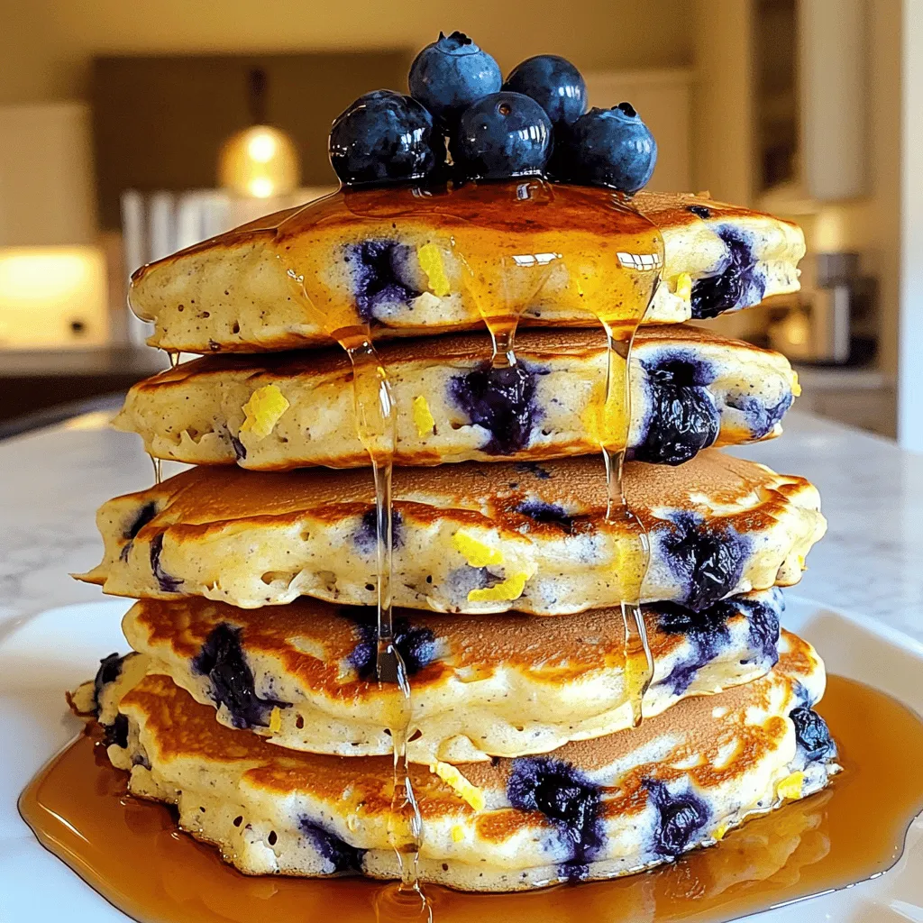 Fluffy Blueberry Lemon Ricotta Pancakes Delight