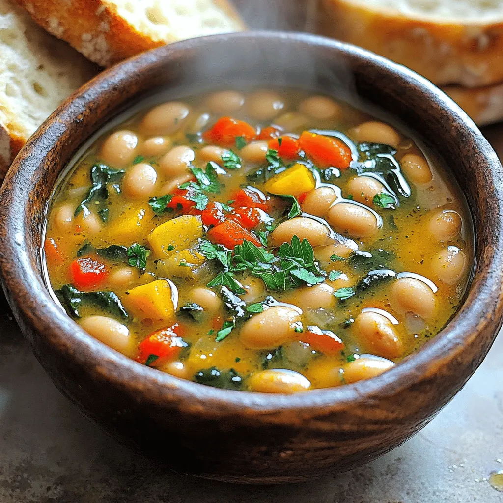 To make a delicious bean soup, you need a few key ingredients. The base of this soup is beans. I recommend using dried cannellini beans. They have a creamy texture and a mild flavor. If you choose canned beans, use two cans, drained and rinsed.