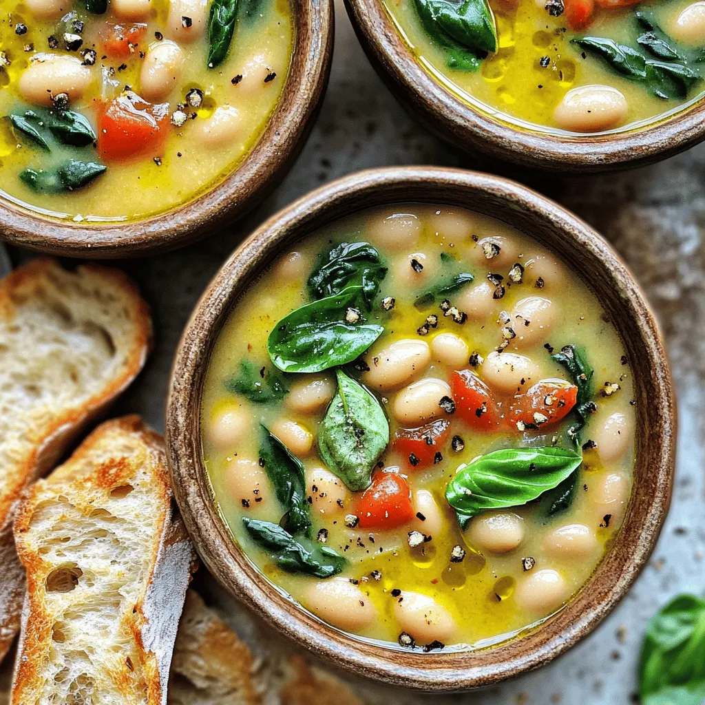 Creamy Tuscan White Bean Soup Slow Cooker Delight