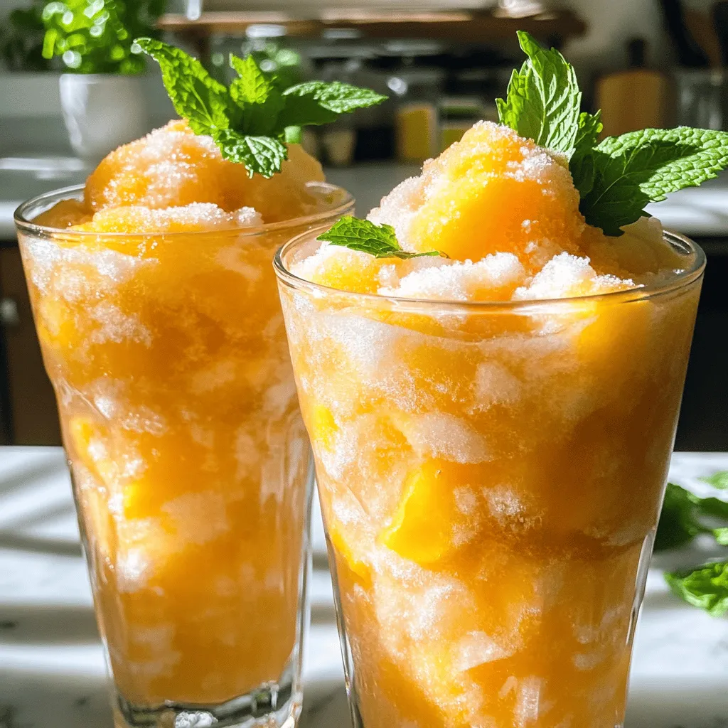 To make a delicious peach lemonade slush, you need fresh, simple ingredients. Here’s what to gather:
