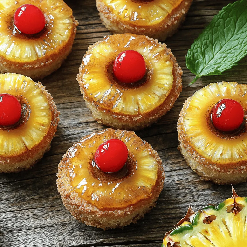 Mini Pineapple Upside Down Cakes Delightful Treat