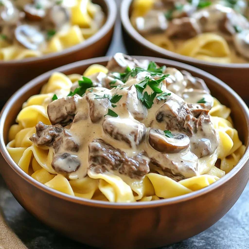 Slow Cooker Mushroom Beef Stroganoff Tasty Comfort Food