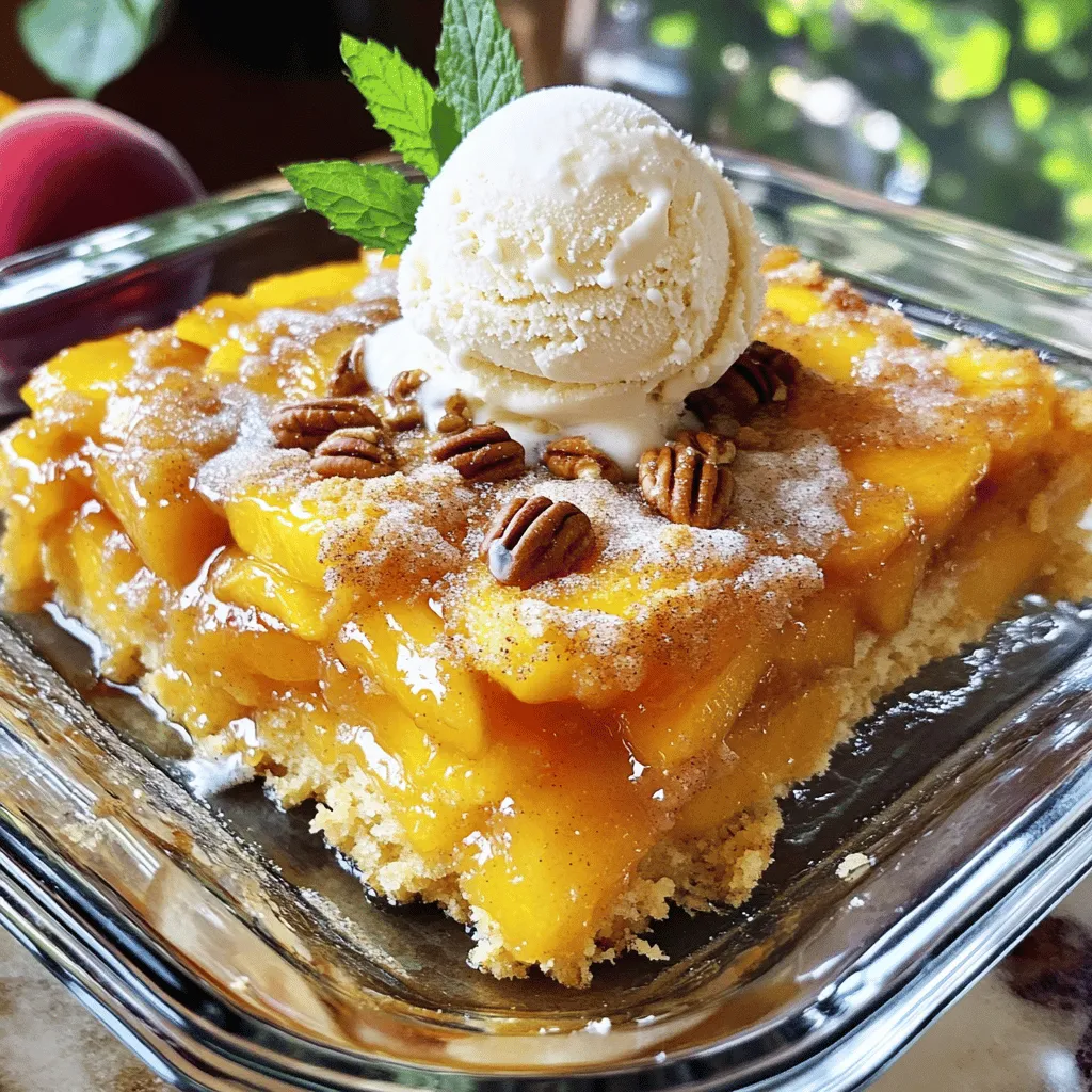 Peach Cobbler Dump Cake Deliciously Easy Delight