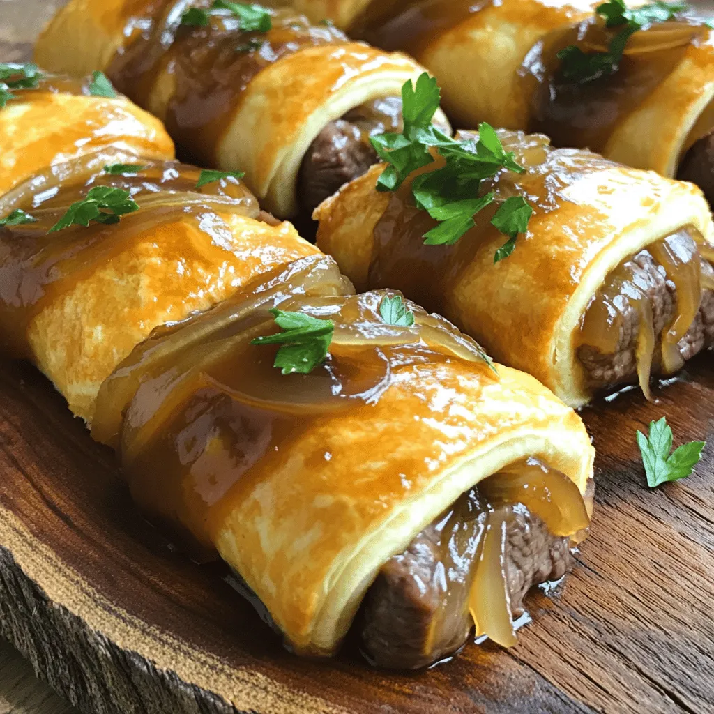 Savory French Onion Beef Roll-Ups Recipe Party Snack