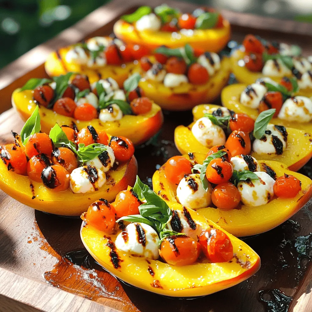 Caprese Stuffed Grilled Peaches Flavorful Summer Delight