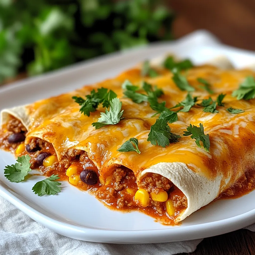 Cheesy Ground Beef Enchiladas Easy Family Dinner