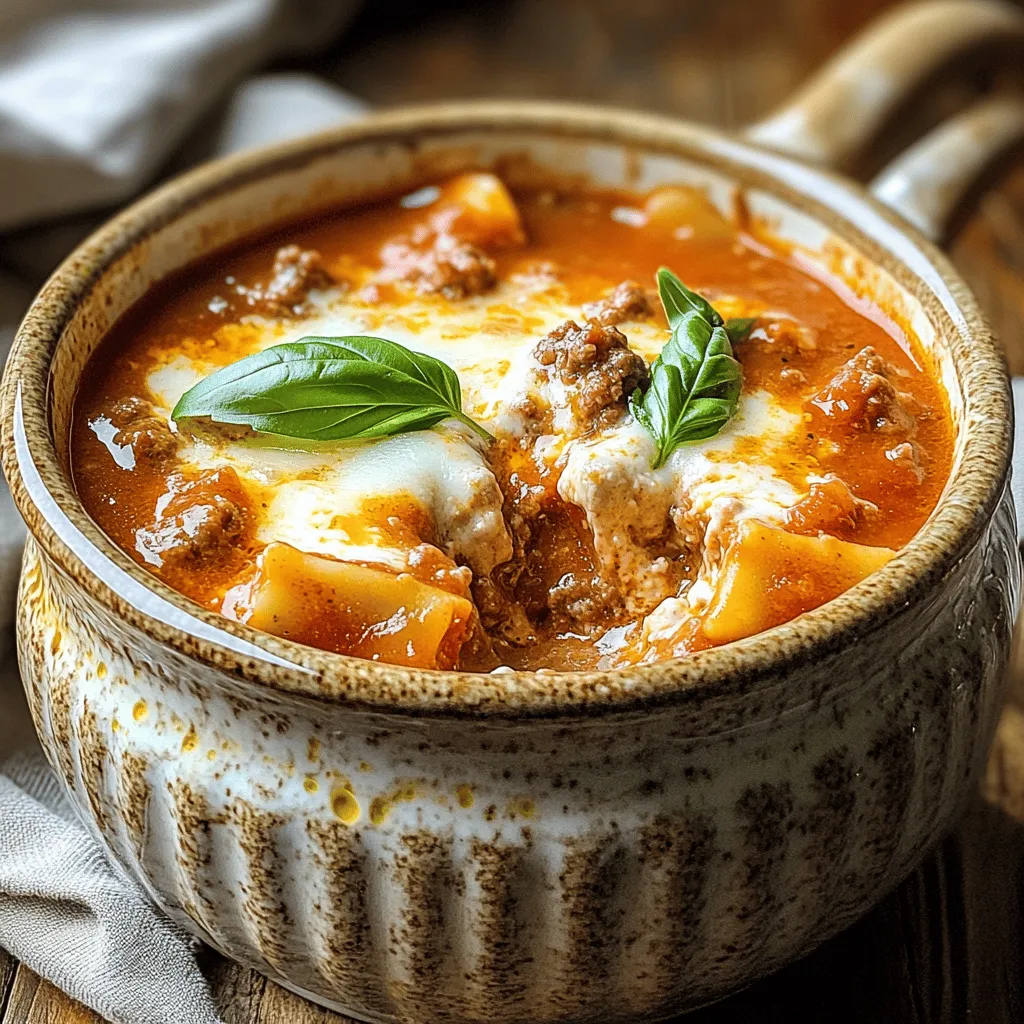 Crockpot Lasagna Soup Flavorful and Cozy Meal