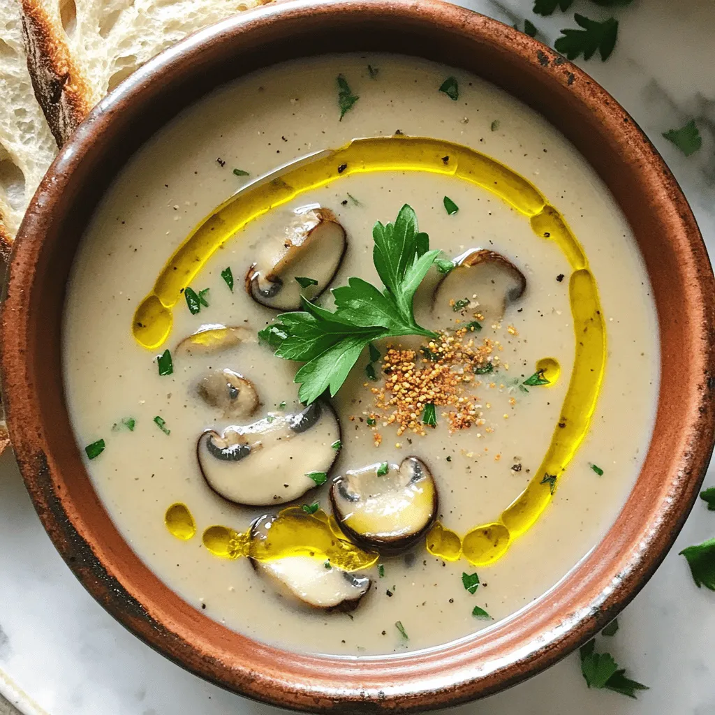 Quick and Creamy Mushroom Soup Without Dairy Delight