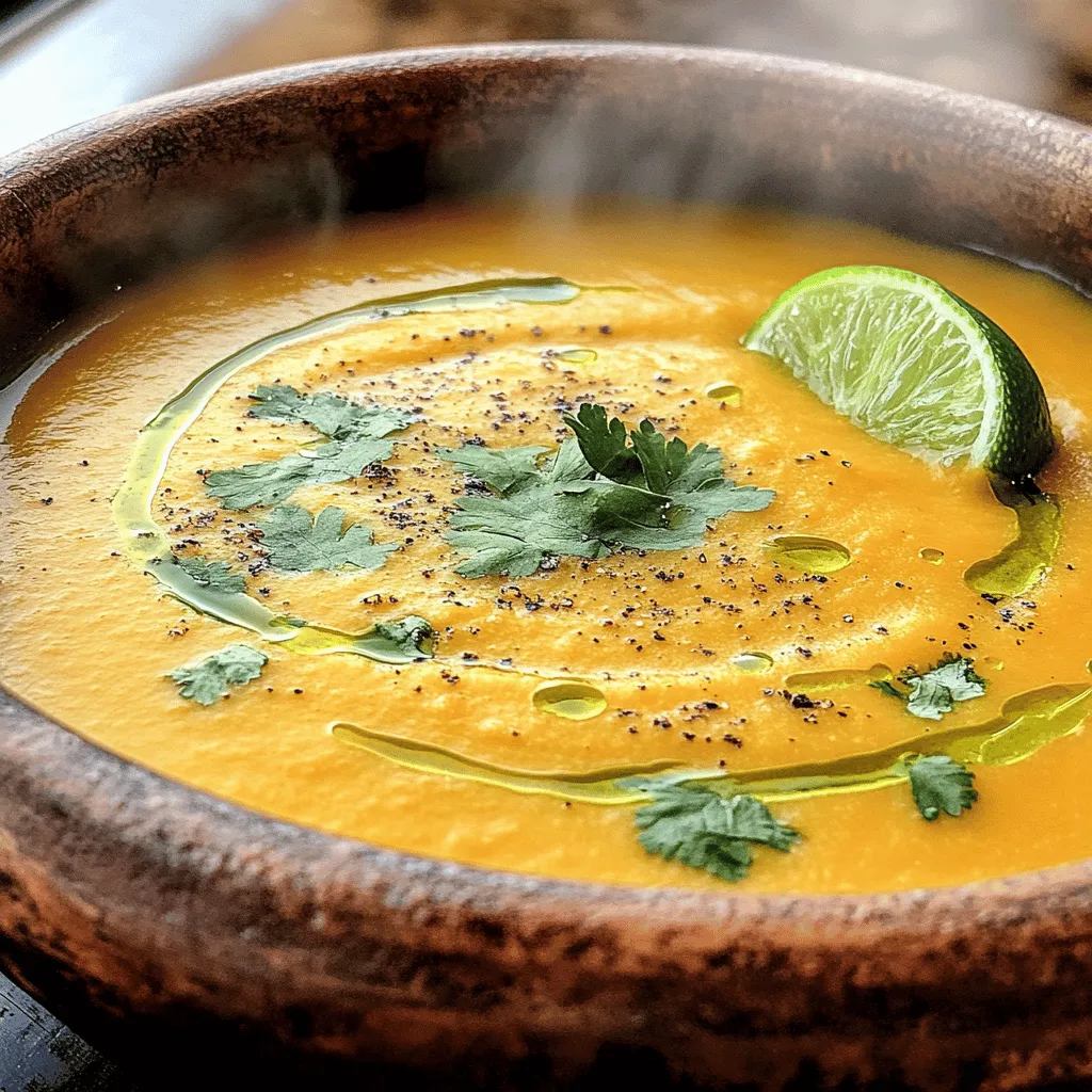 The cashew carrot ginger soup recipe is both simple and special. You need just a few key ingredients to make this dish. Here’s what you will need: