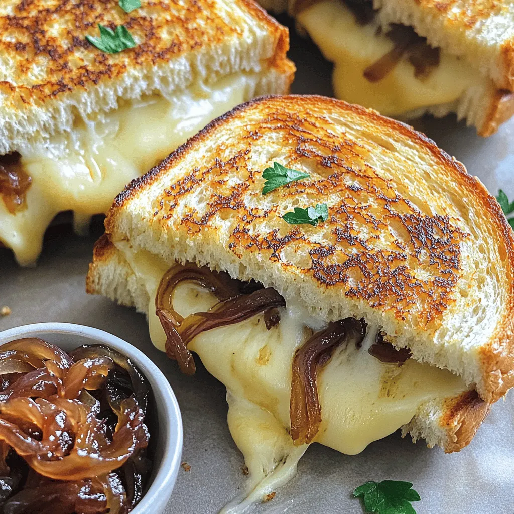 Gooey French Onion Grilled Cheese Delightful Recipe