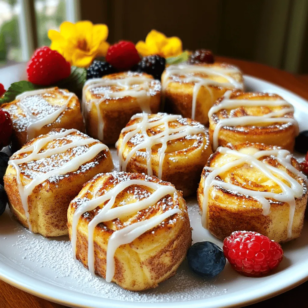 Cinnamon roll French toast bites are bite-sized breakfast treats that mix cinnamon rolls with French toast. They offer a fun way to enjoy sweet breakfast options. You can make them easily at home and delight your family or guests.