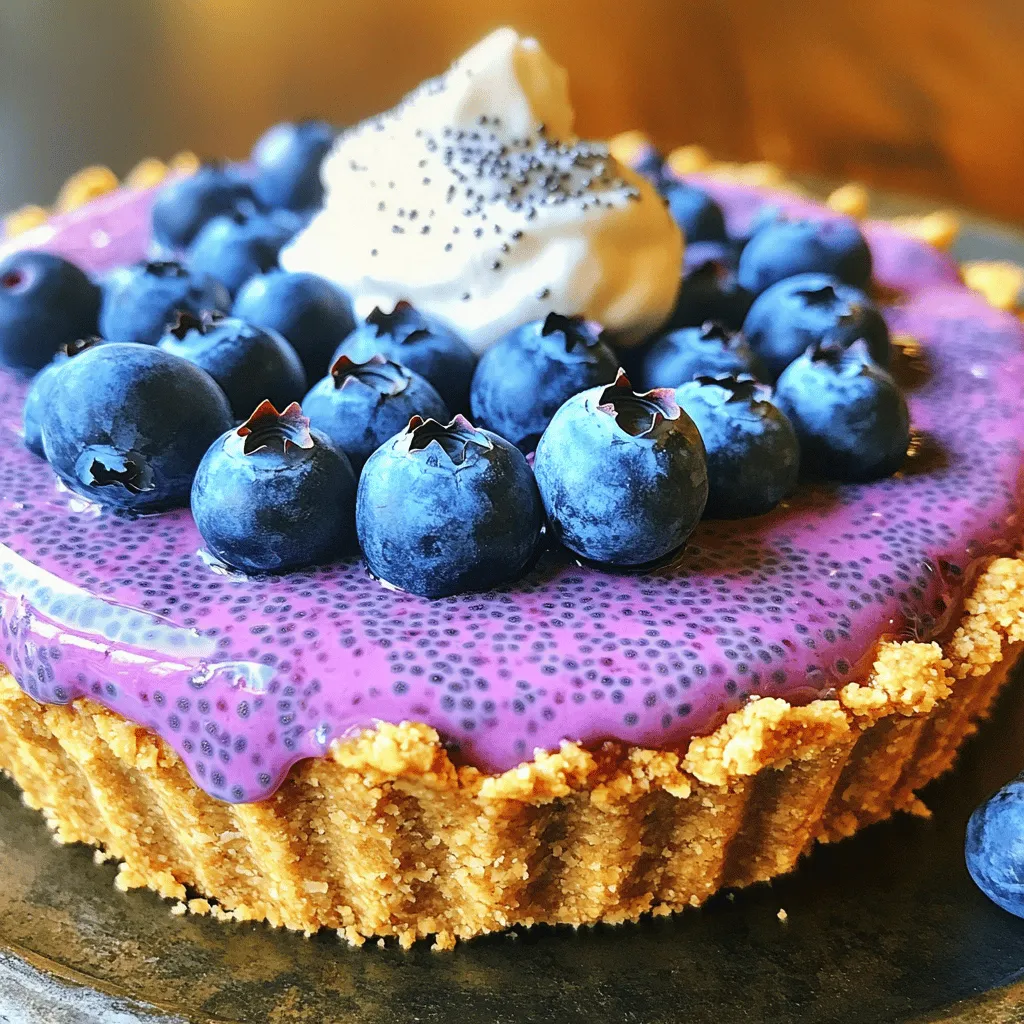 No-Bake Blueberry Chia Seed Pie Refreshing Dessert
