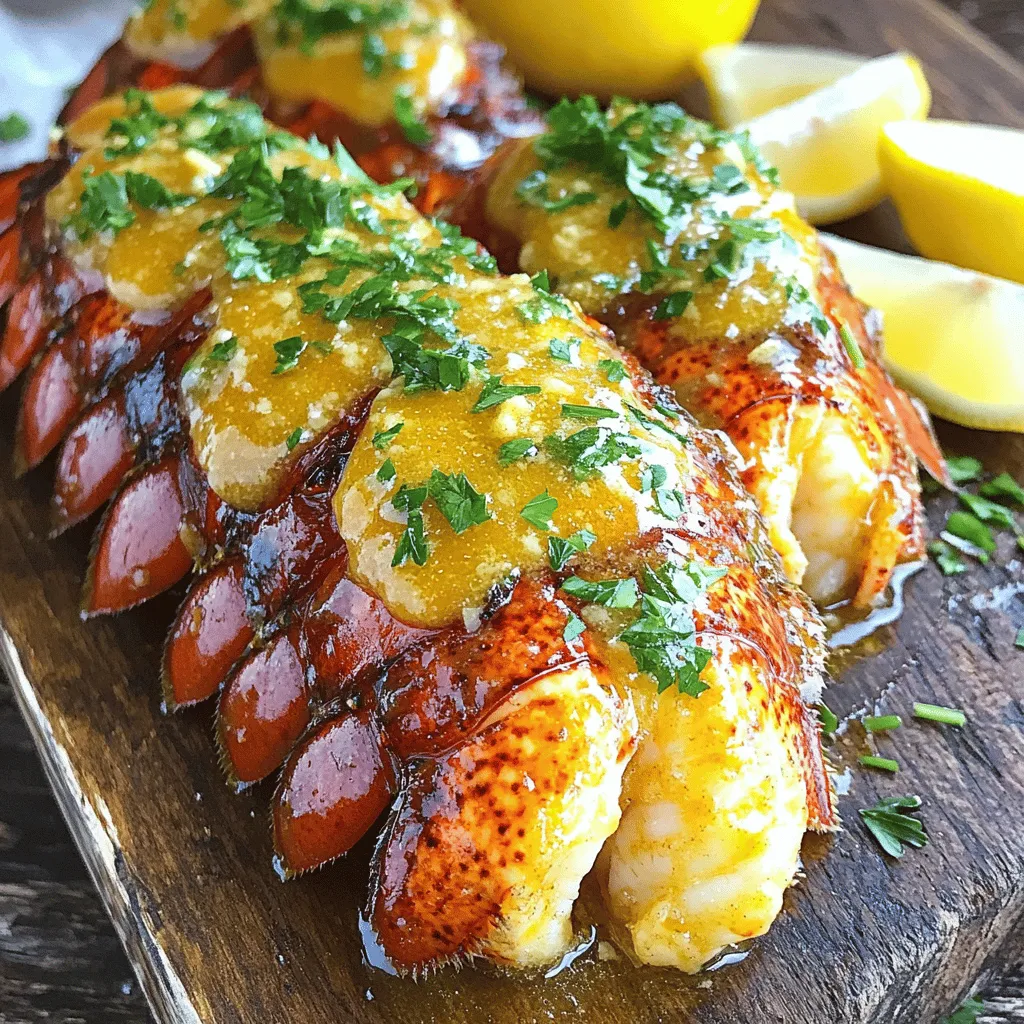 To make a great garlic butter lobster tail recipe, you need a few key ingredients. First, you need fresh lobster tails. Look for tails that feel heavy for their size. This means they are fresh and full of meat.