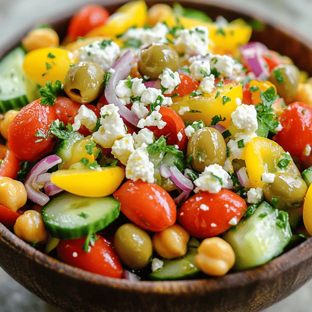 Greek Salad with Chickpeas Healthy Fresh Delight