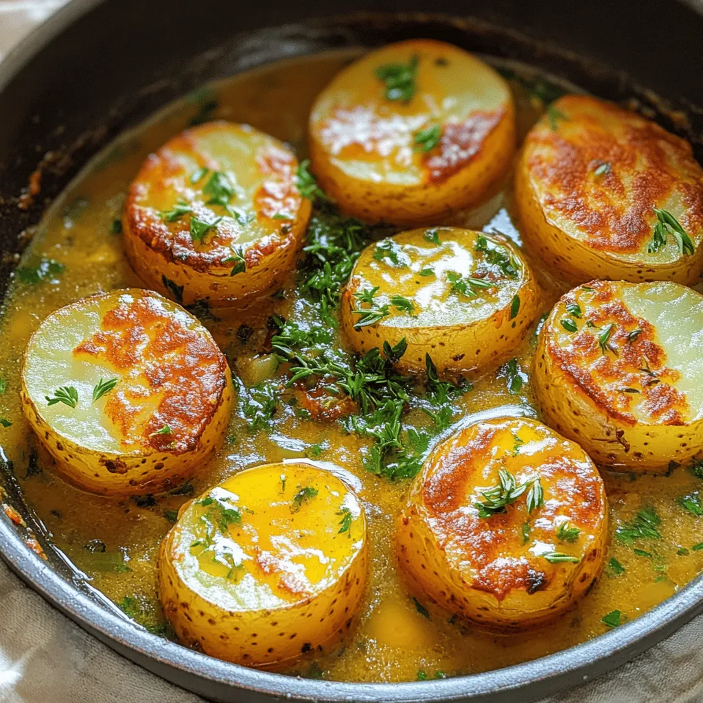 - Russet potatoes - Unsalted butter and olive oil - Fresh herbs (thyme and rosemary)