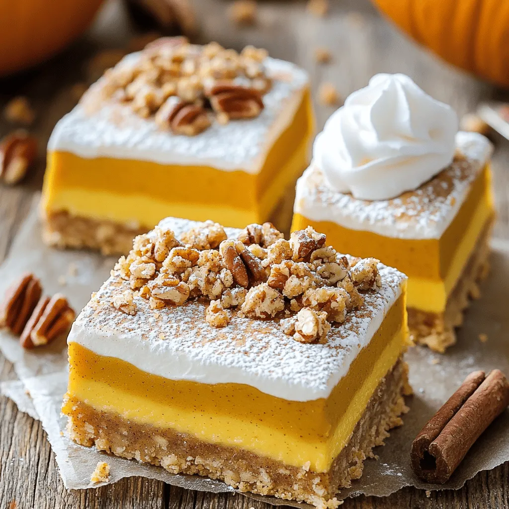 Pumpkin Pie Crumble Bars Tasty Fall Dessert Delight