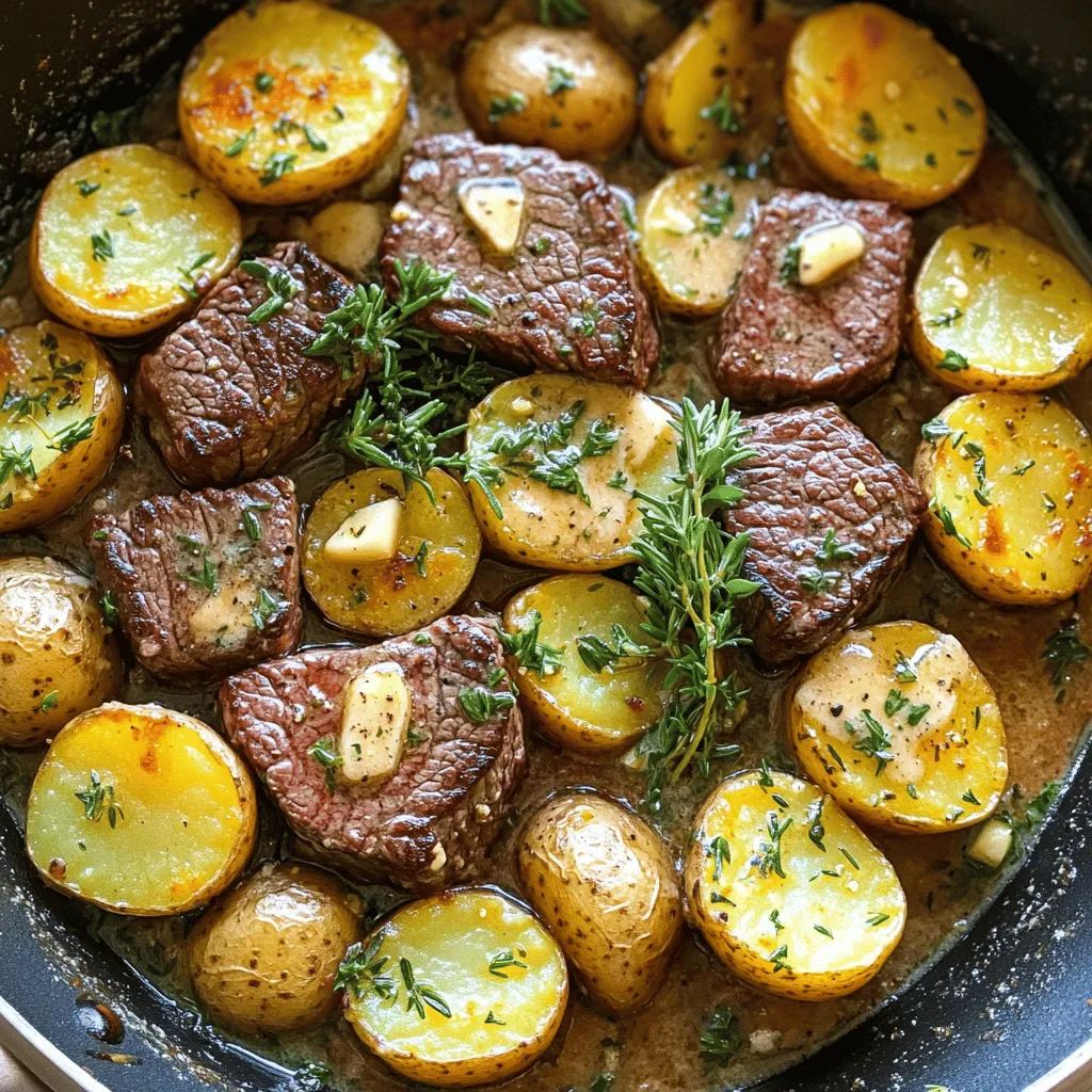 Garlic Butter Steak and Potatoes Skillet Delight