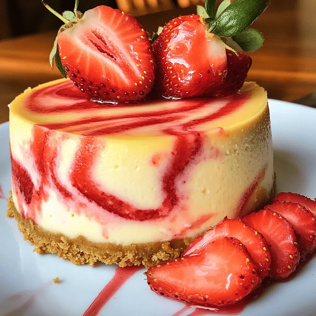 Strawberry Swirl Cheesecake Tempting Creamy Delight