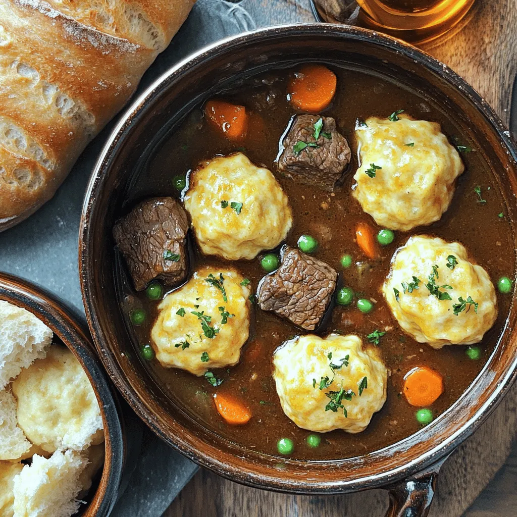 Rich Guinness Beef Stew with Cheddar Herb Dumplings