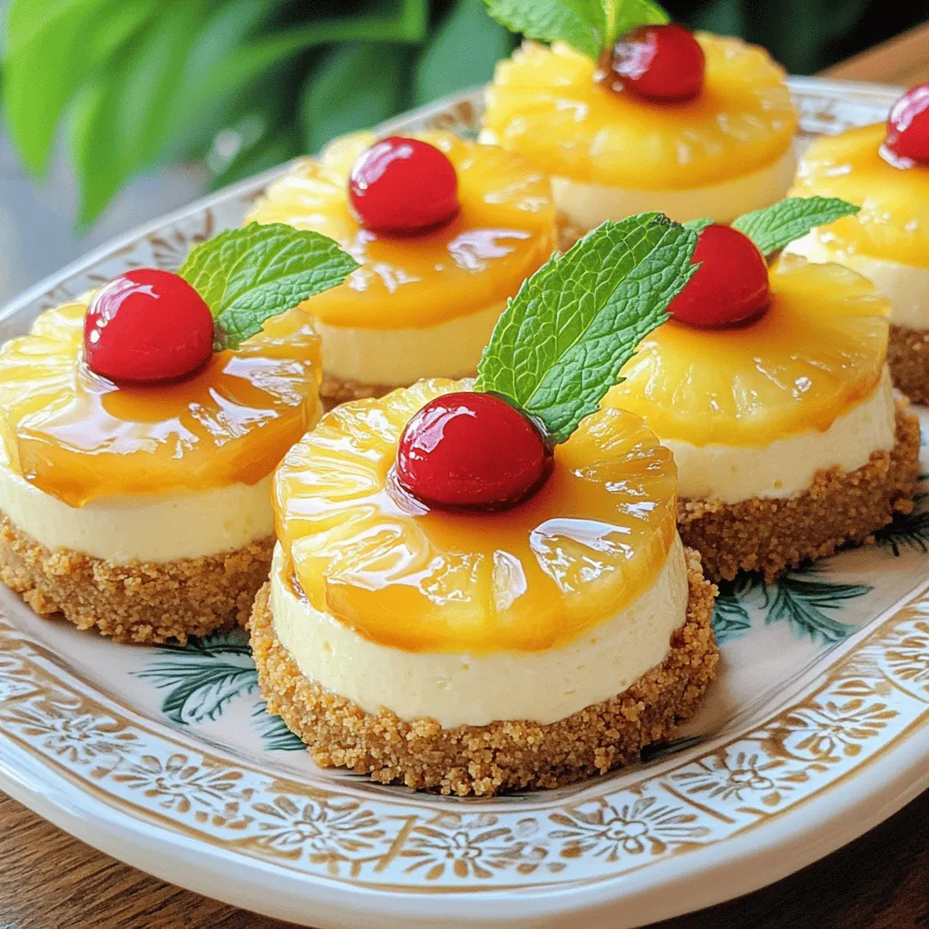 Mini Pineapple Upside Down Cheesecakes Delightful Treat