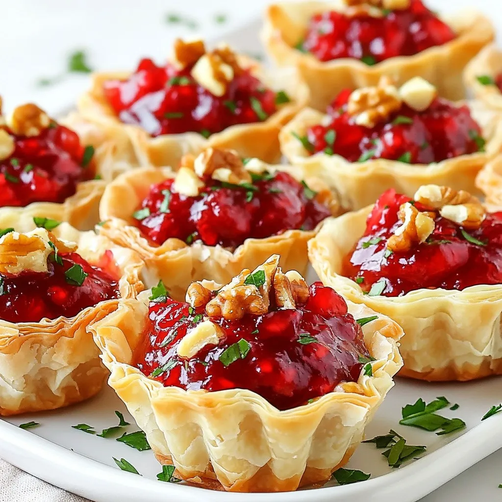 Cranberry Brie Phyllo Cups Flavorful Holiday Treat
