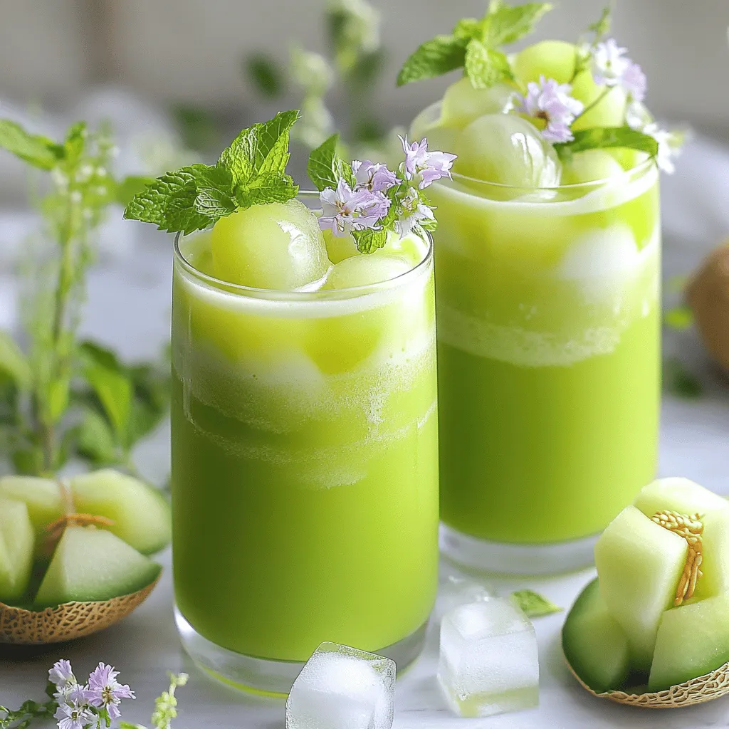 Matcha Honeydew Cloud Tea Refreshing and Delicious Drink